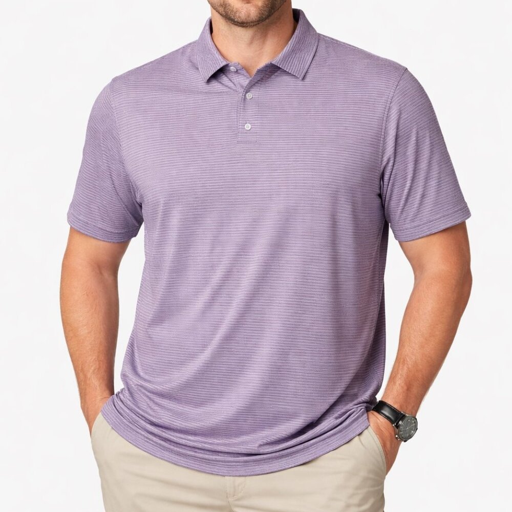 32 Degrees Polo Shirt 32 Degree Cool Short Sleeve Striped Mens Size XXL